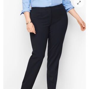 NWT TALBOTS STRETCH TAILORED STRAIGHT-LEG CURVY NAVY BLUE PANT PLUS  20W